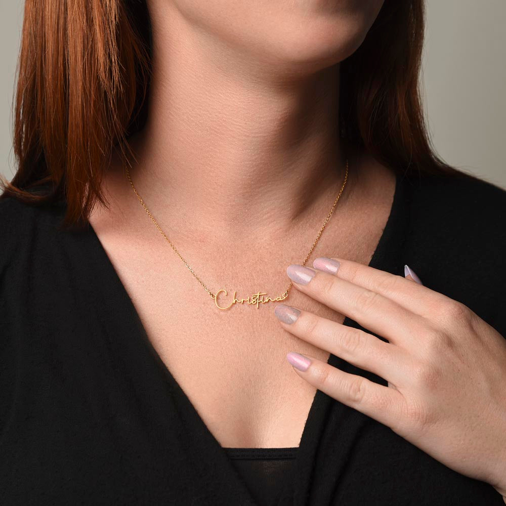 26th Birthday Signature Name Necklace To A Special Woman