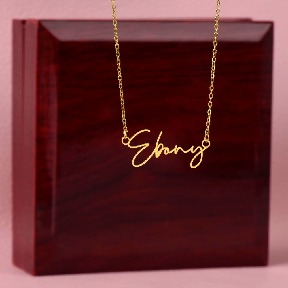 18th Birthday Custom Signature Name Necklace Jewelry Gift