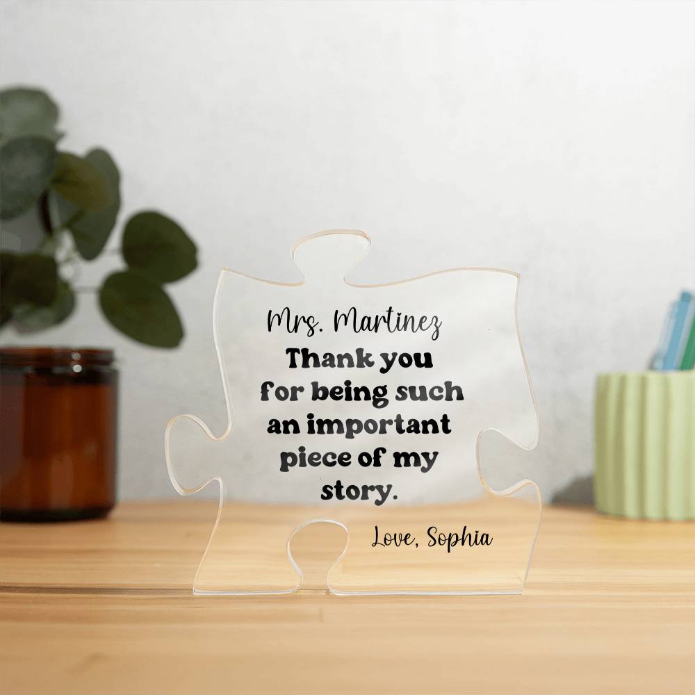 Teacher Acrylic Puzzle Plaque 1