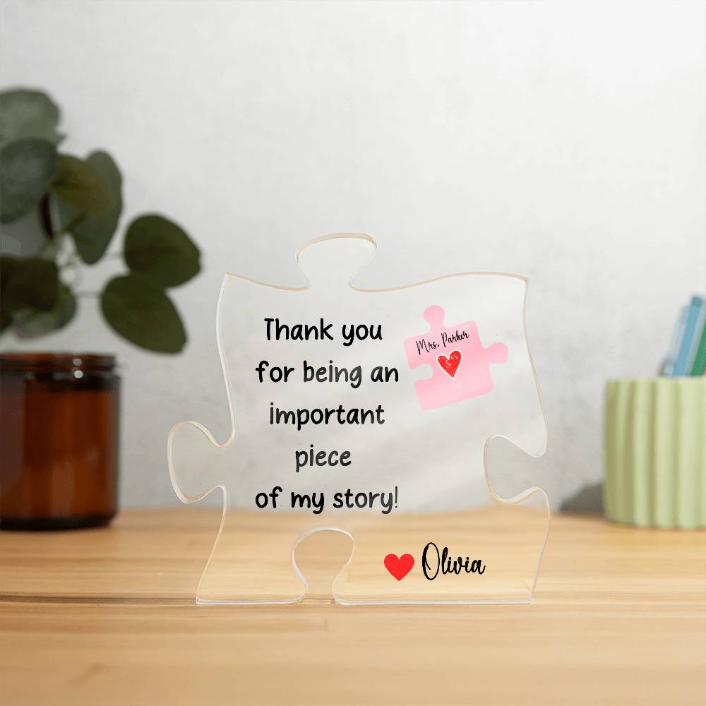 Teacher Acrylic Puzzle Plaque 2