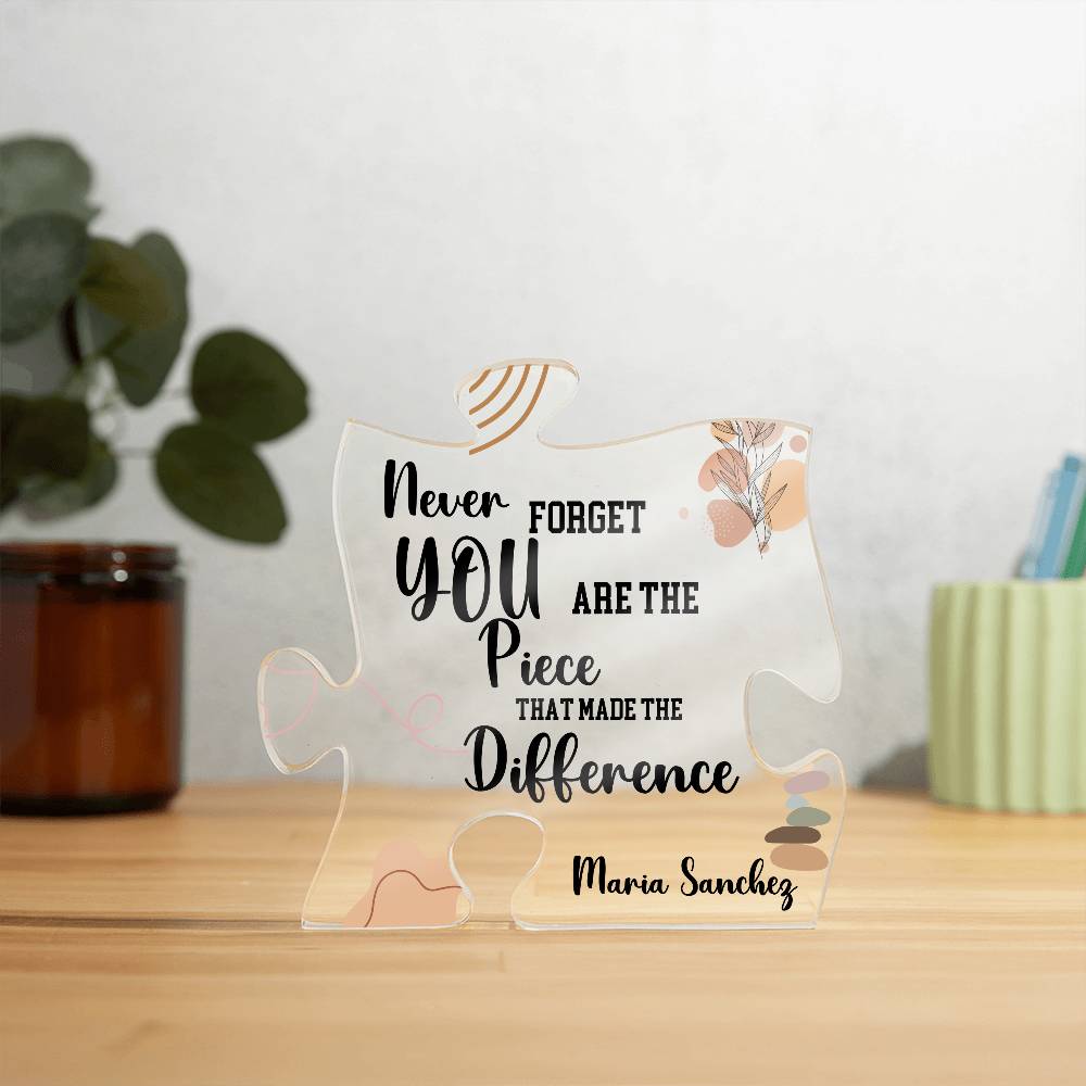 Personalized Retirement Gift 4 - Acrylic Puzzle Plaque