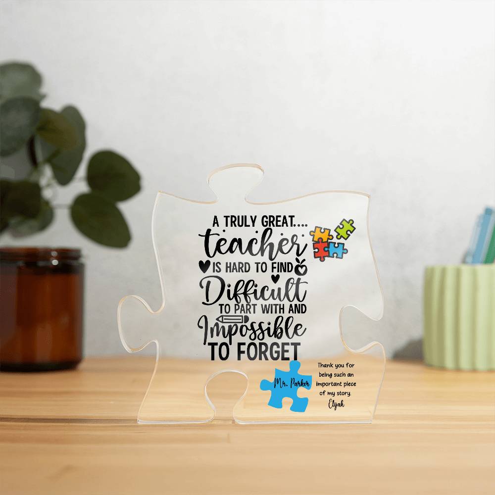 Teacher Acrylic Puzzle Plaque 5