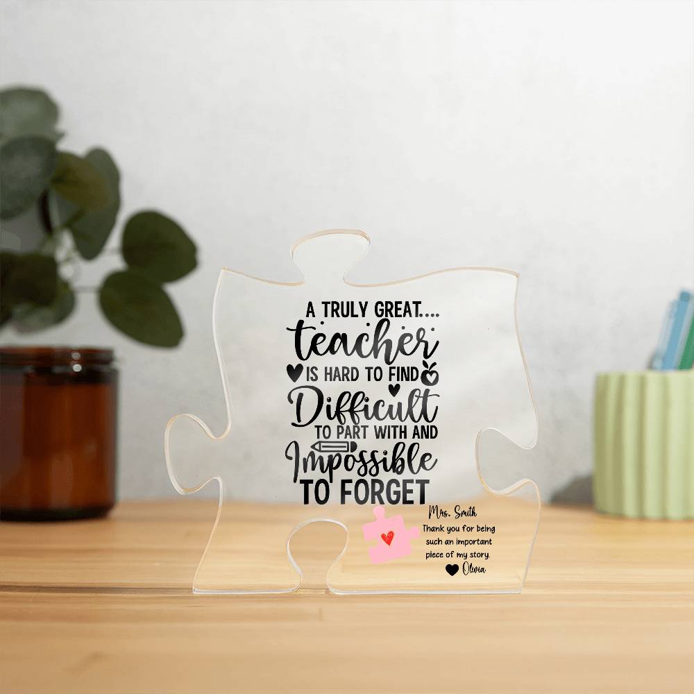 Teacher Acrylic Puzzle Plaque 4
