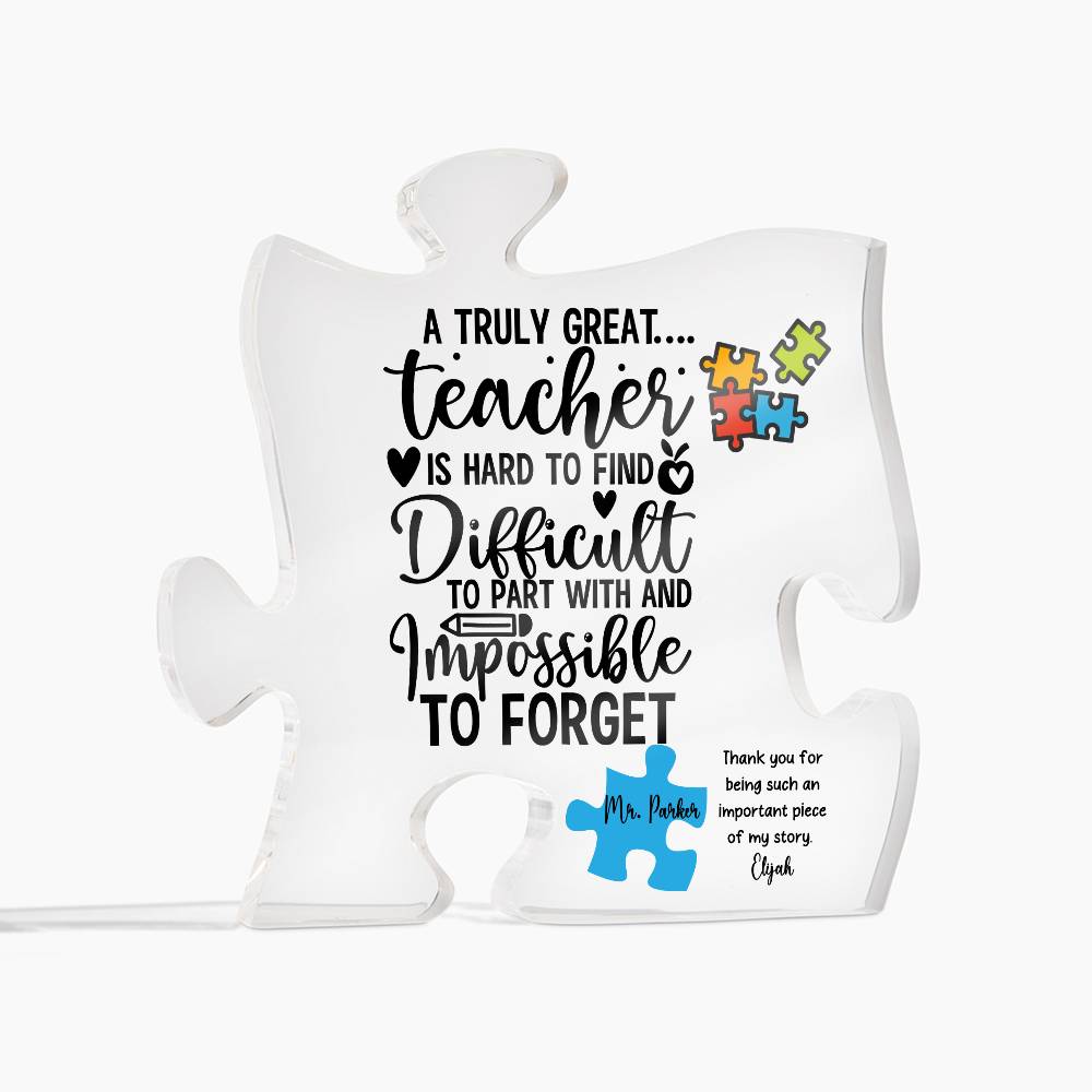 Teacher Acrylic Puzzle Plaque 5