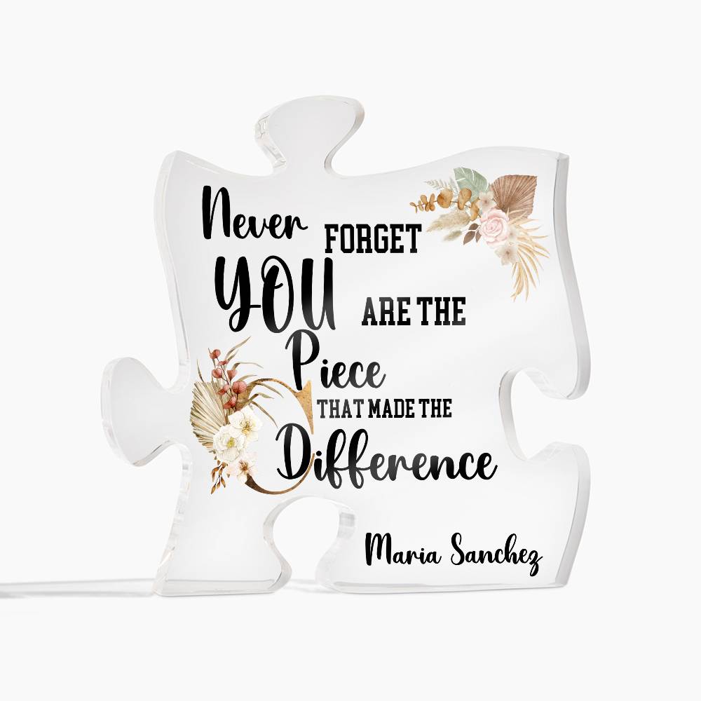 Personalized Retirement Gift 3 - Acrylic Puzzle Plaque