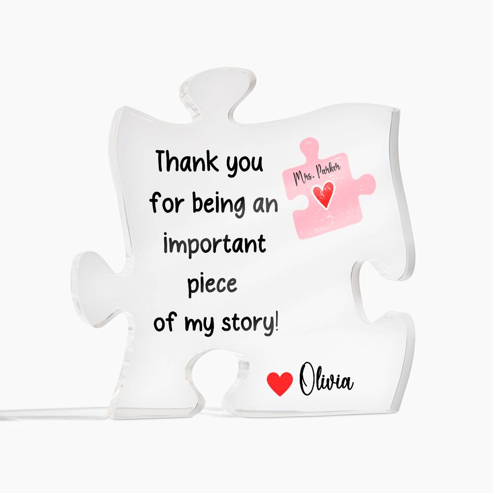 Teacher Acrylic Puzzle Plaque 2