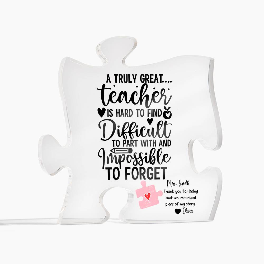 Teacher Acrylic Puzzle Plaque 4