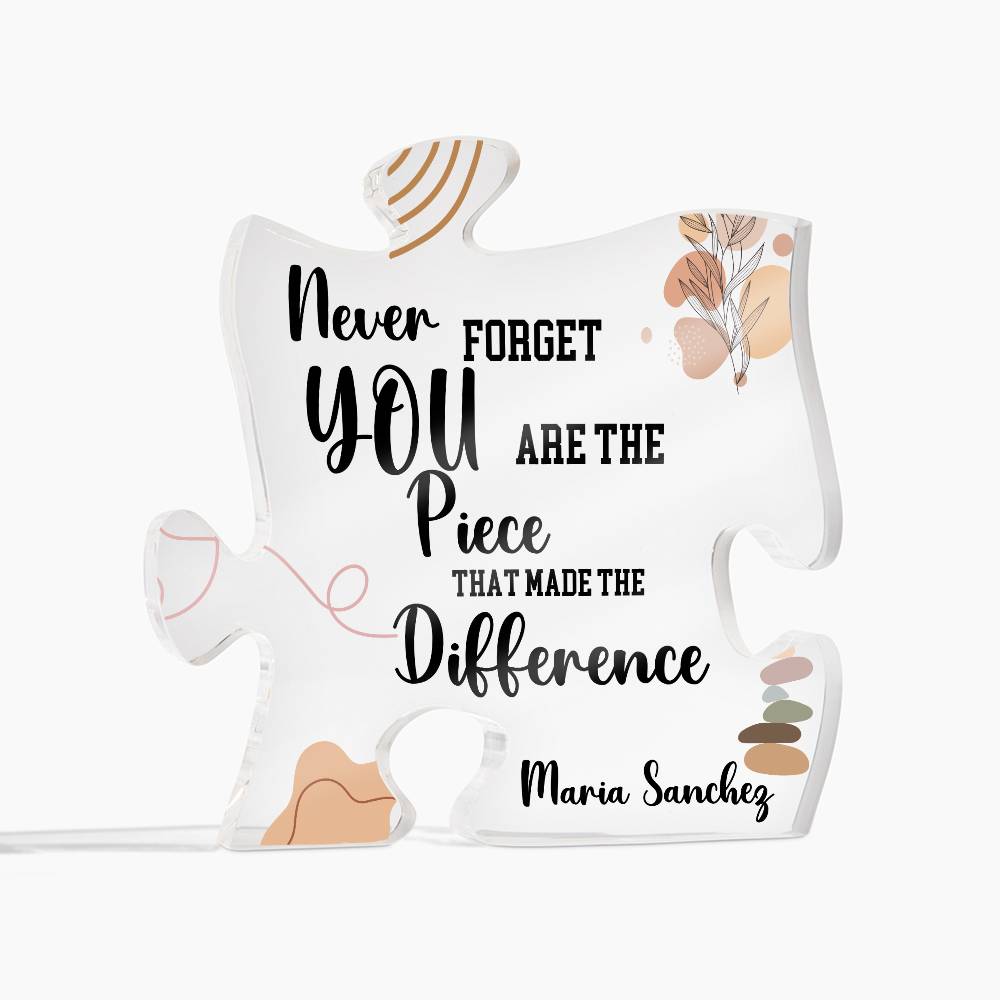 Personalized Retirement Gift 4 - Acrylic Puzzle Plaque