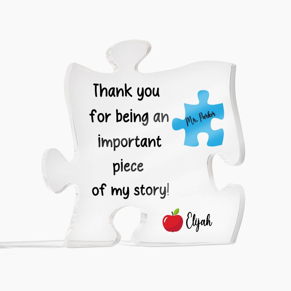 Teacher Acrylic Puzzle Plaque 3