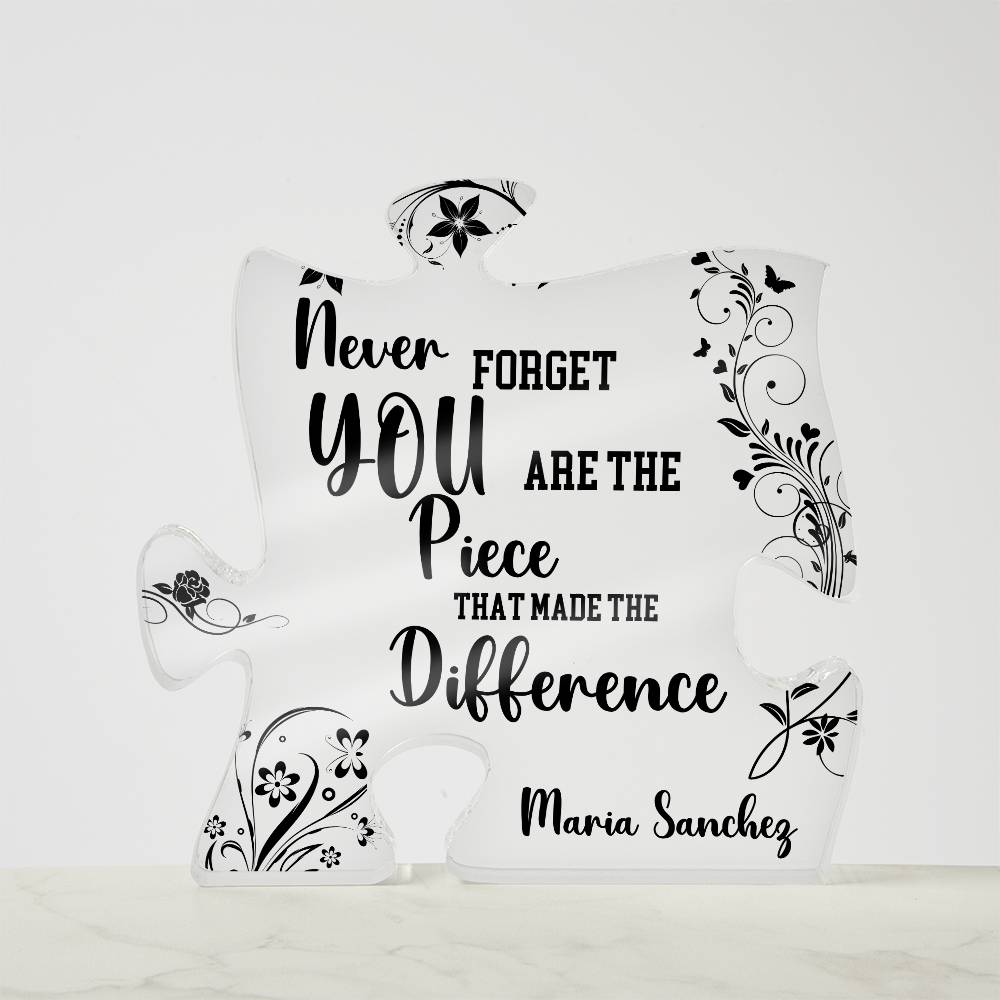Personalized Retirement Gift 5 - Acrylic Puzzle Plaque