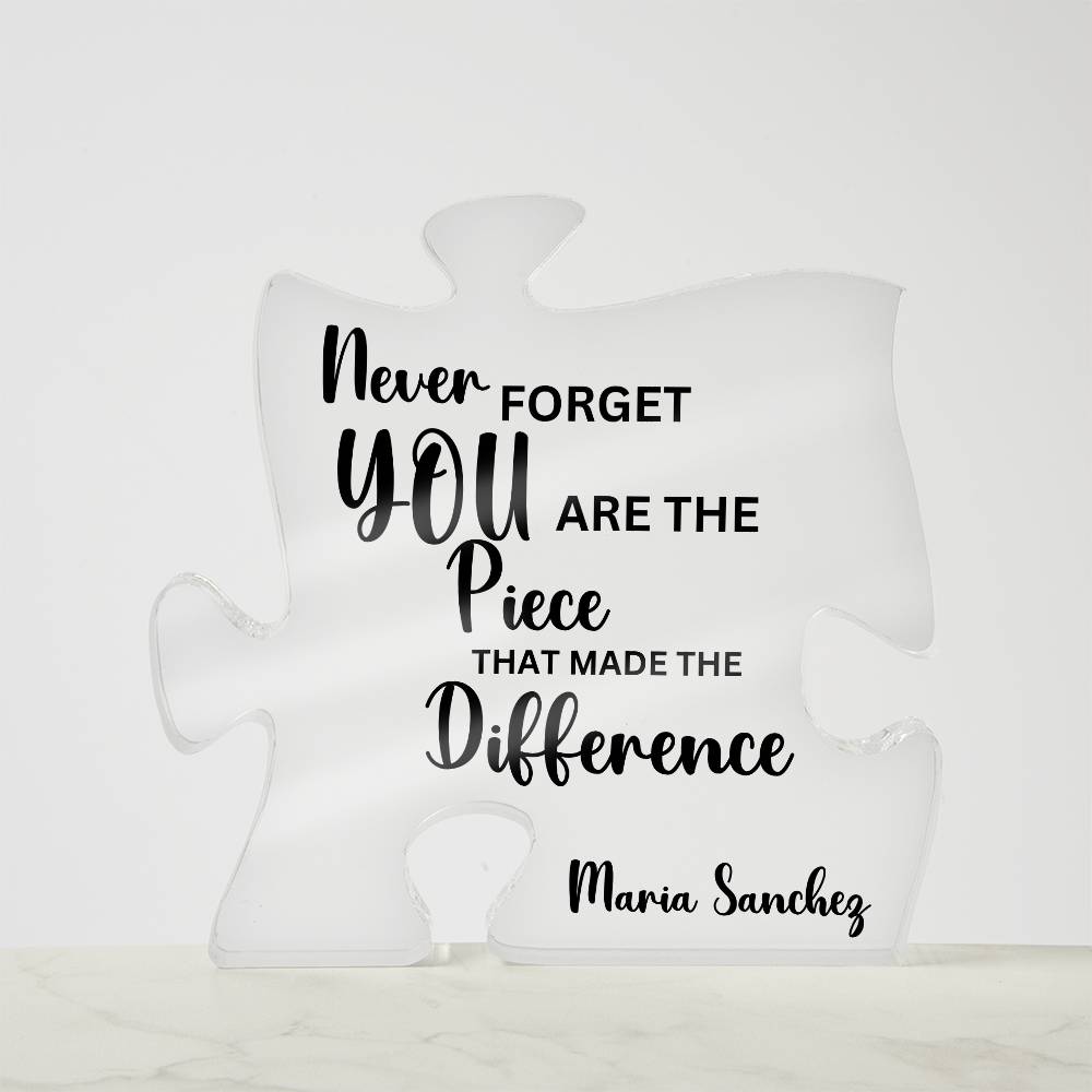 Personalized Retirement Gift 2 - Acrylic Puzzle Plaque