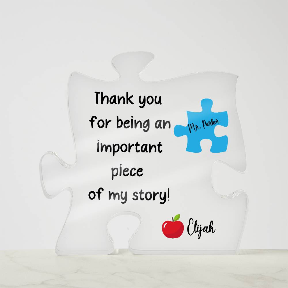 Teacher Acrylic Puzzle Plaque 3