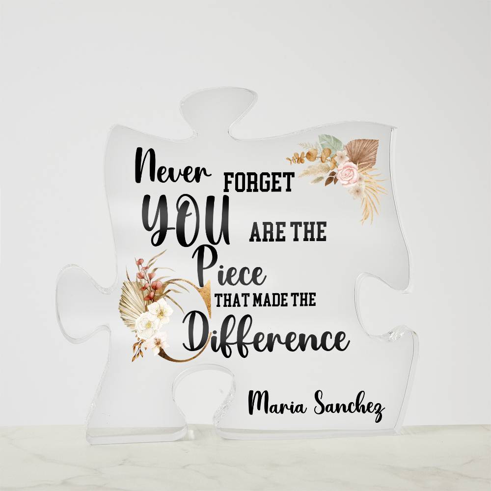 Personalized Retirement Gift 3 - Acrylic Puzzle Plaque