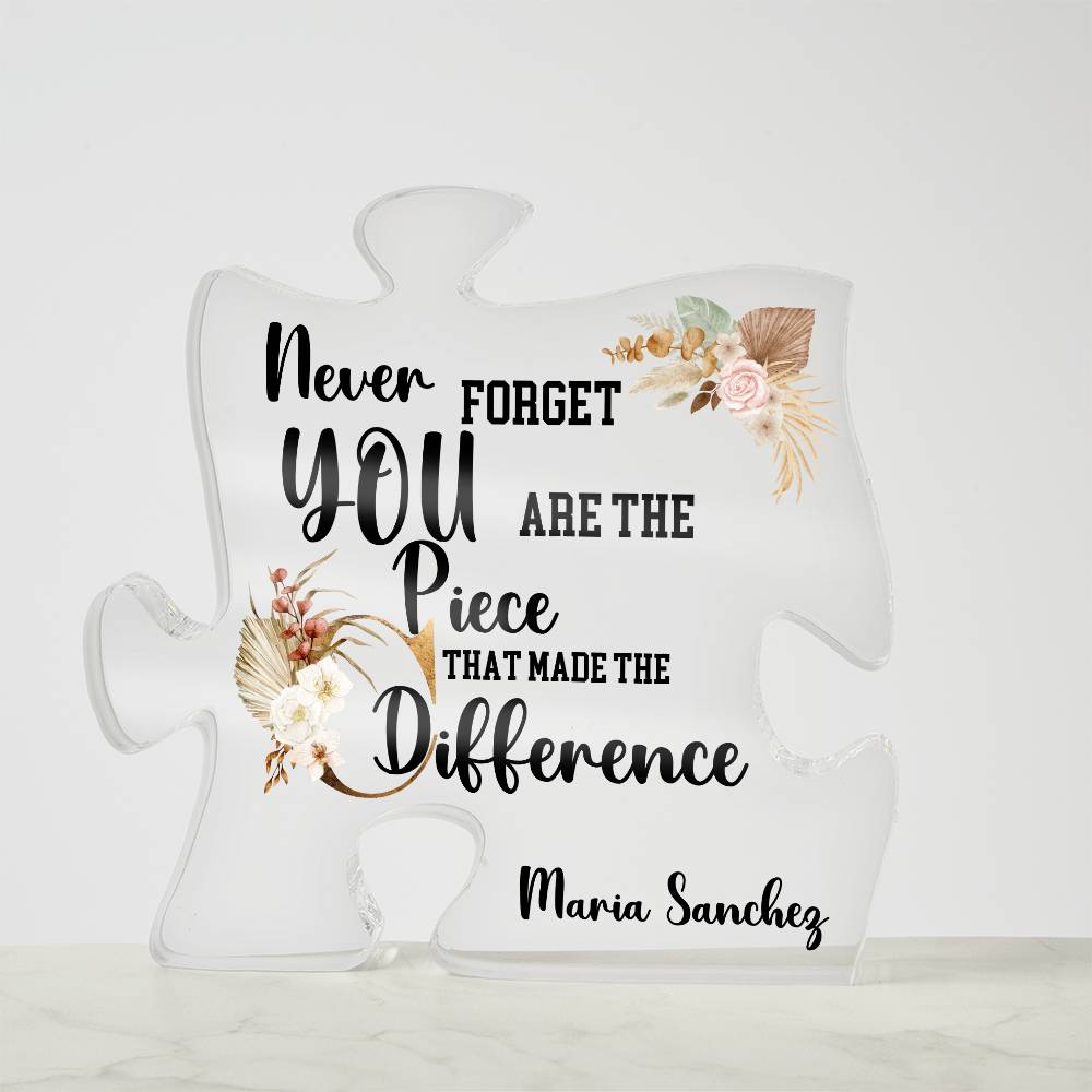 Personalized Retirement Gift 3 - Acrylic Puzzle Plaque