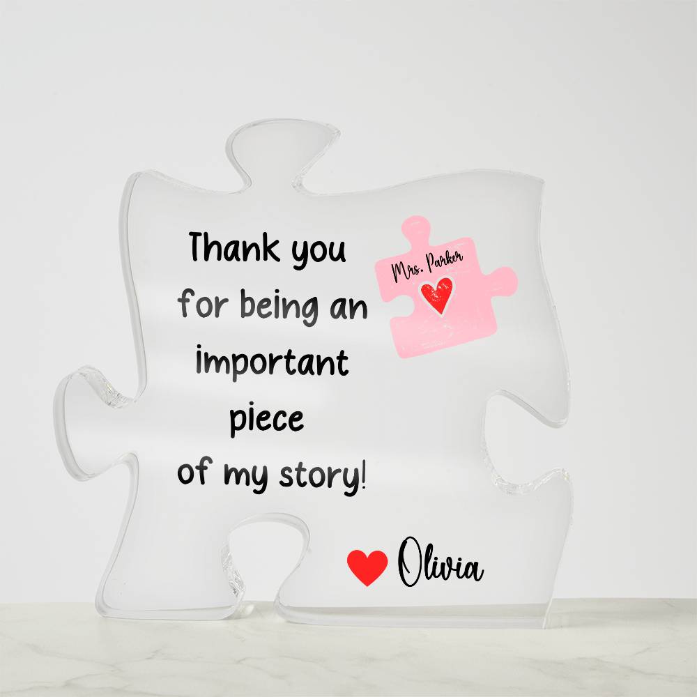 Teacher Acrylic Puzzle Plaque 2