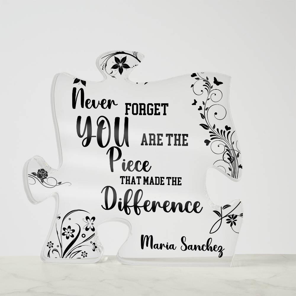 Personalized Retirement Gift 5 - Acrylic Puzzle Plaque