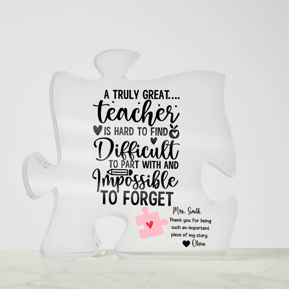 Teacher Acrylic Puzzle Plaque 4