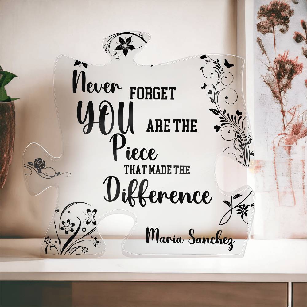 Personalized Retirement Gift 5 - Acrylic Puzzle Plaque