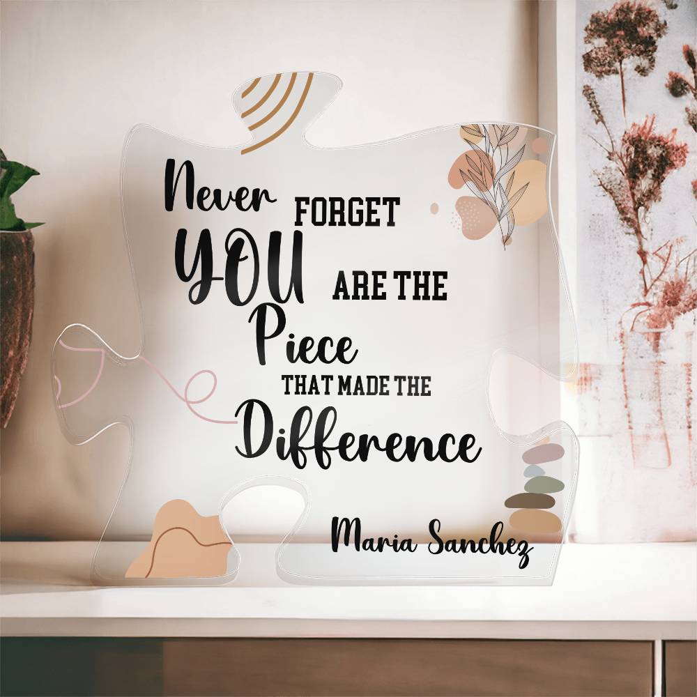 Personalized Retirement Gift 4 - Acrylic Puzzle Plaque