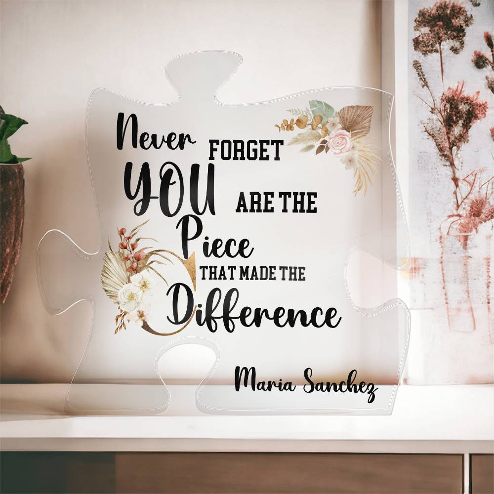 Personalized Retirement Gift 3 - Acrylic Puzzle Plaque