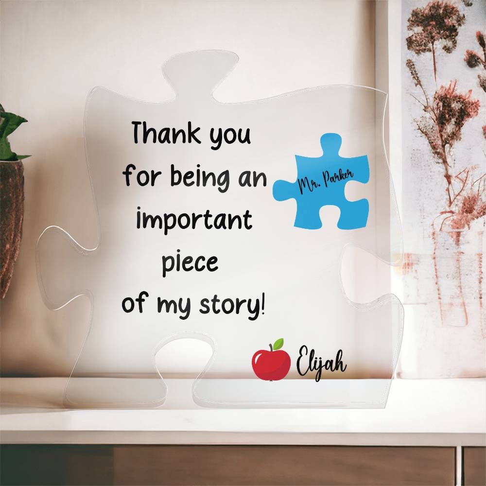 Teacher Acrylic Puzzle Plaque 3