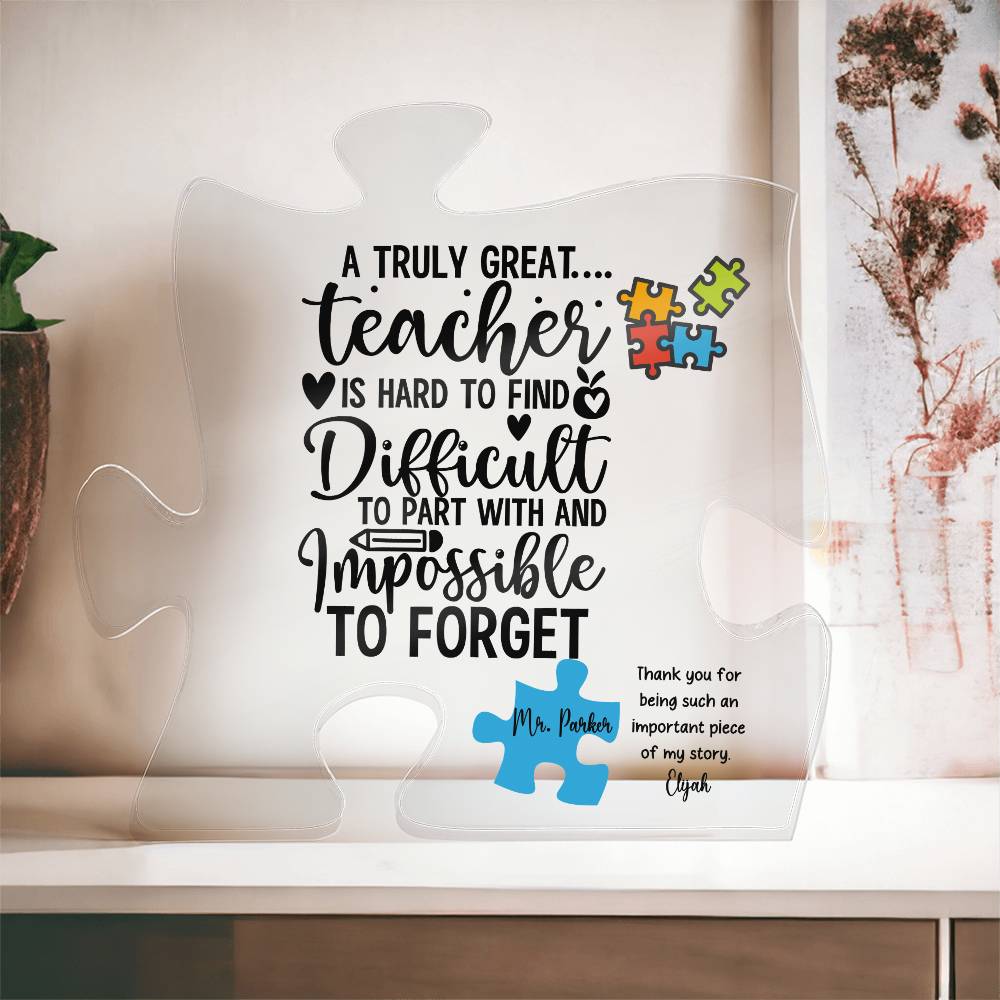 Teacher Acrylic Puzzle Plaque 5