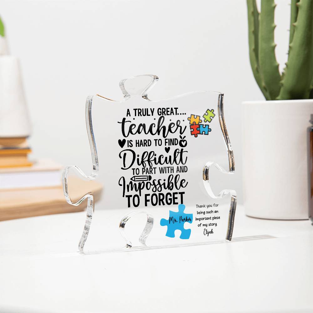 Teacher Acrylic Puzzle Plaque 5