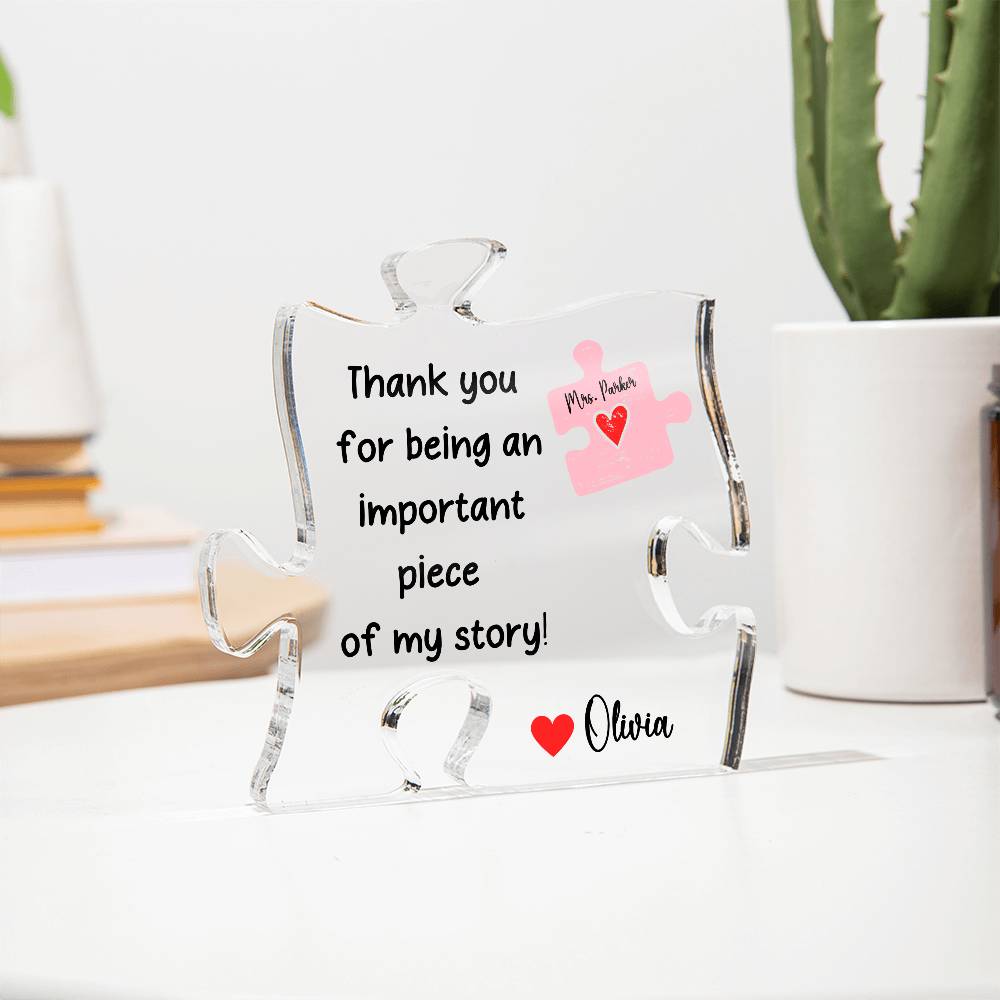 Teacher Acrylic Puzzle Plaque 2