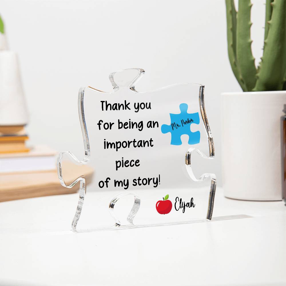 Teacher Acrylic Puzzle Plaque 3
