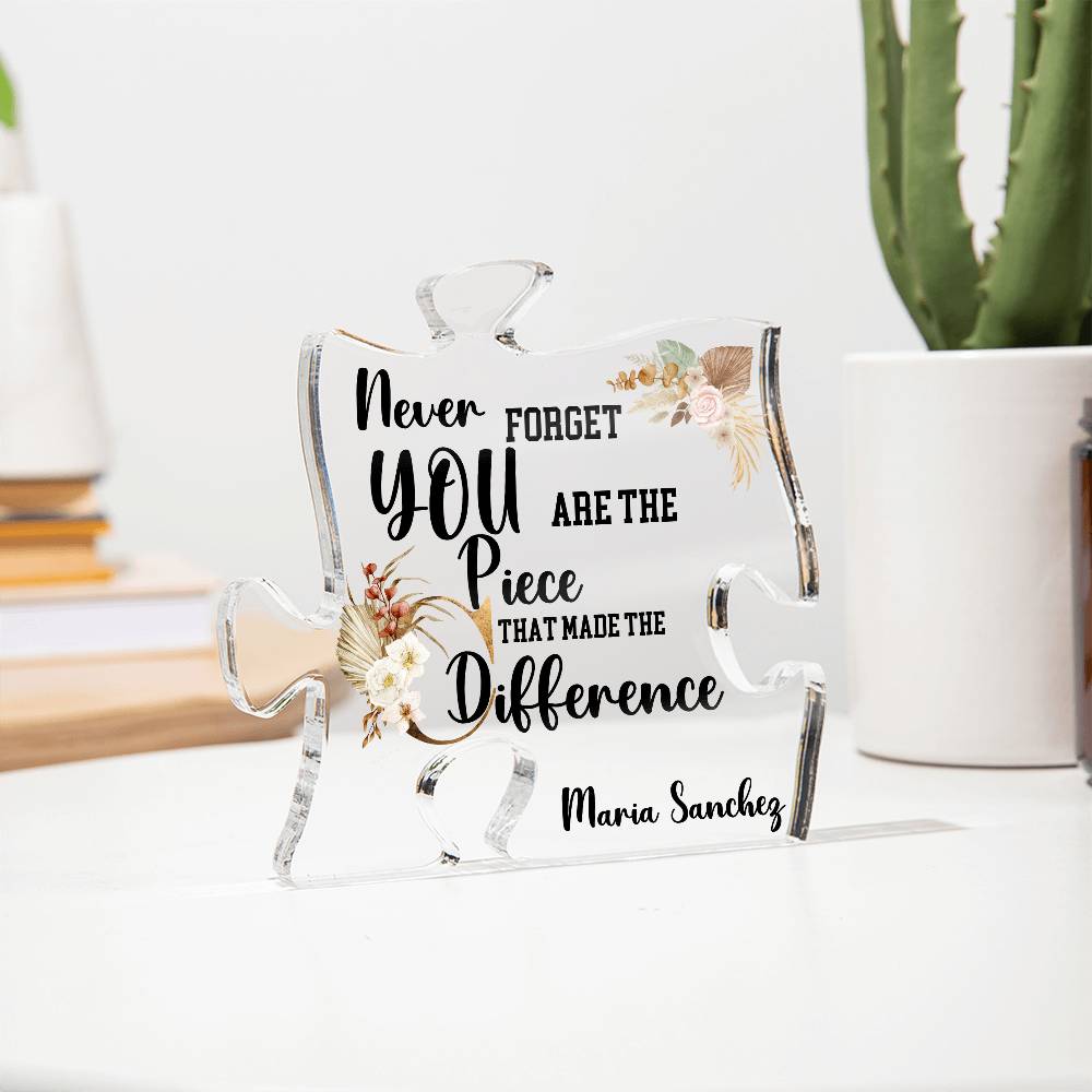Personalized Retirement Gift 3 - Acrylic Puzzle Plaque