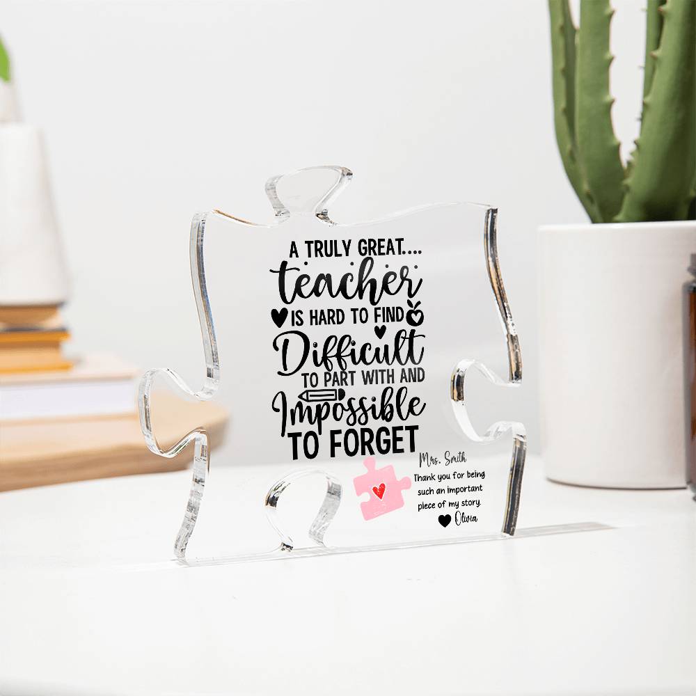 Teacher Acrylic Puzzle Plaque 4