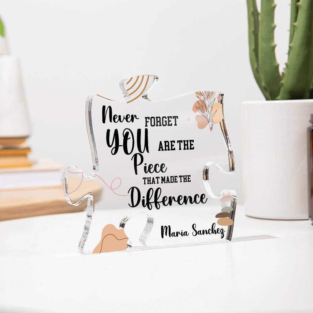 Personalized Retirement Gift 4 - Acrylic Puzzle Plaque