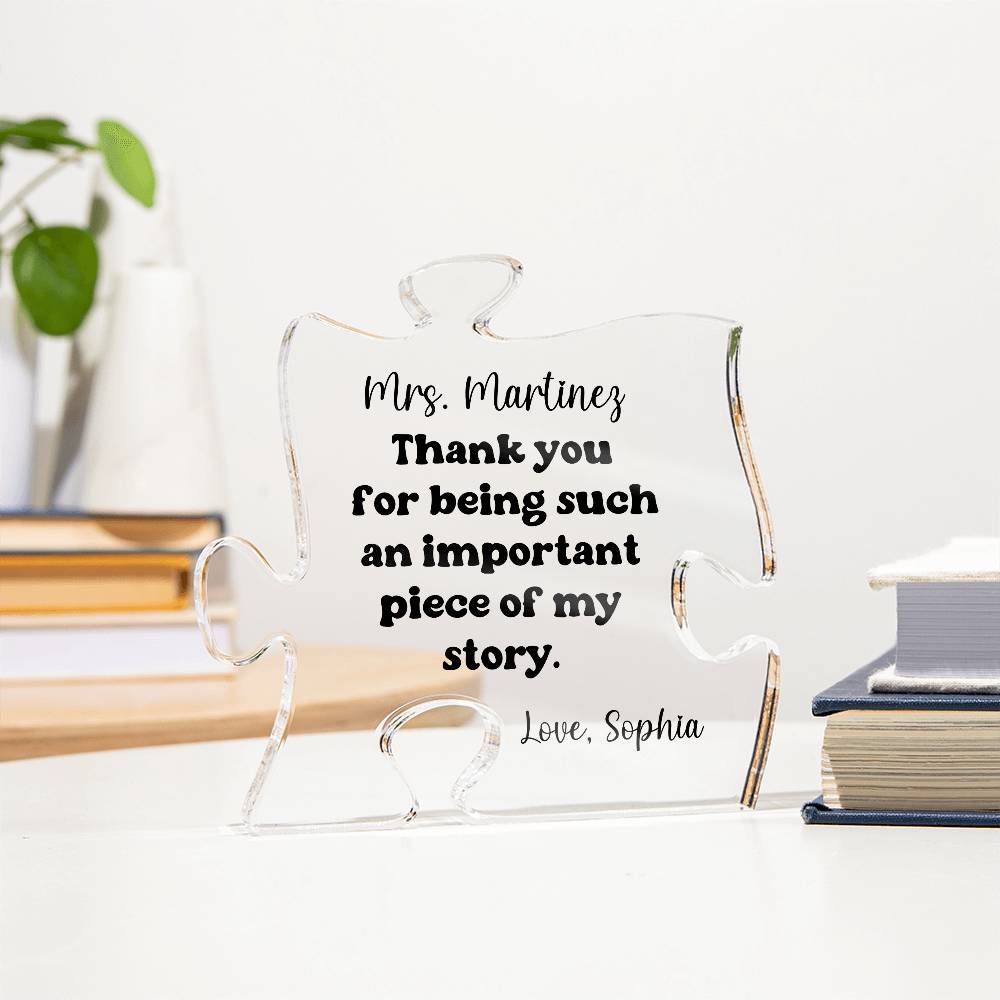 Teacher Acrylic Puzzle Plaque 1