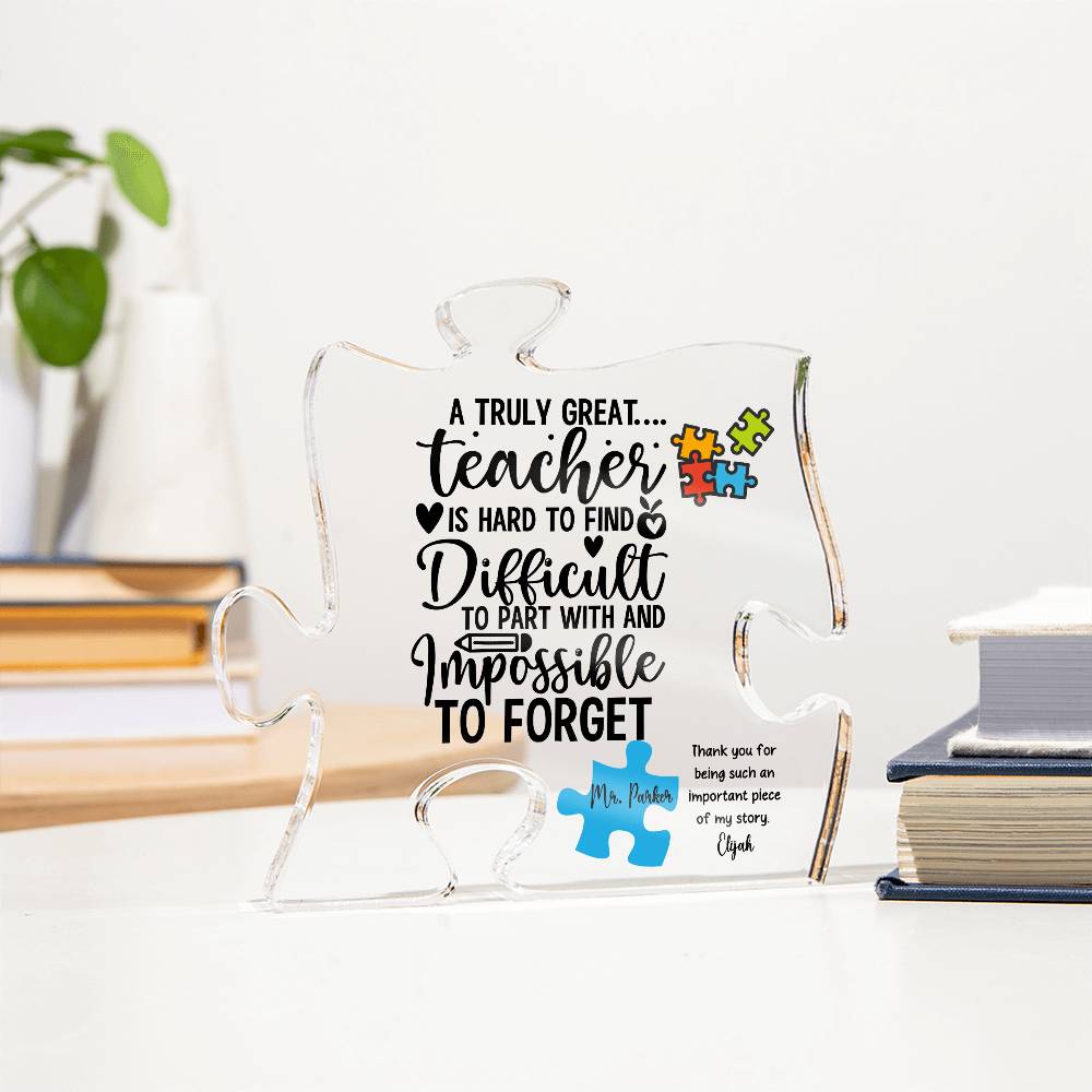 Teacher Acrylic Puzzle Plaque 5