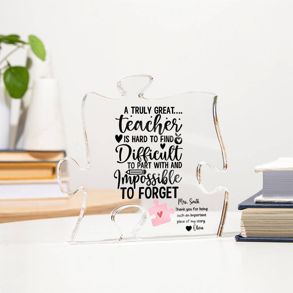 Teacher Acrylic Puzzle Plaque 4