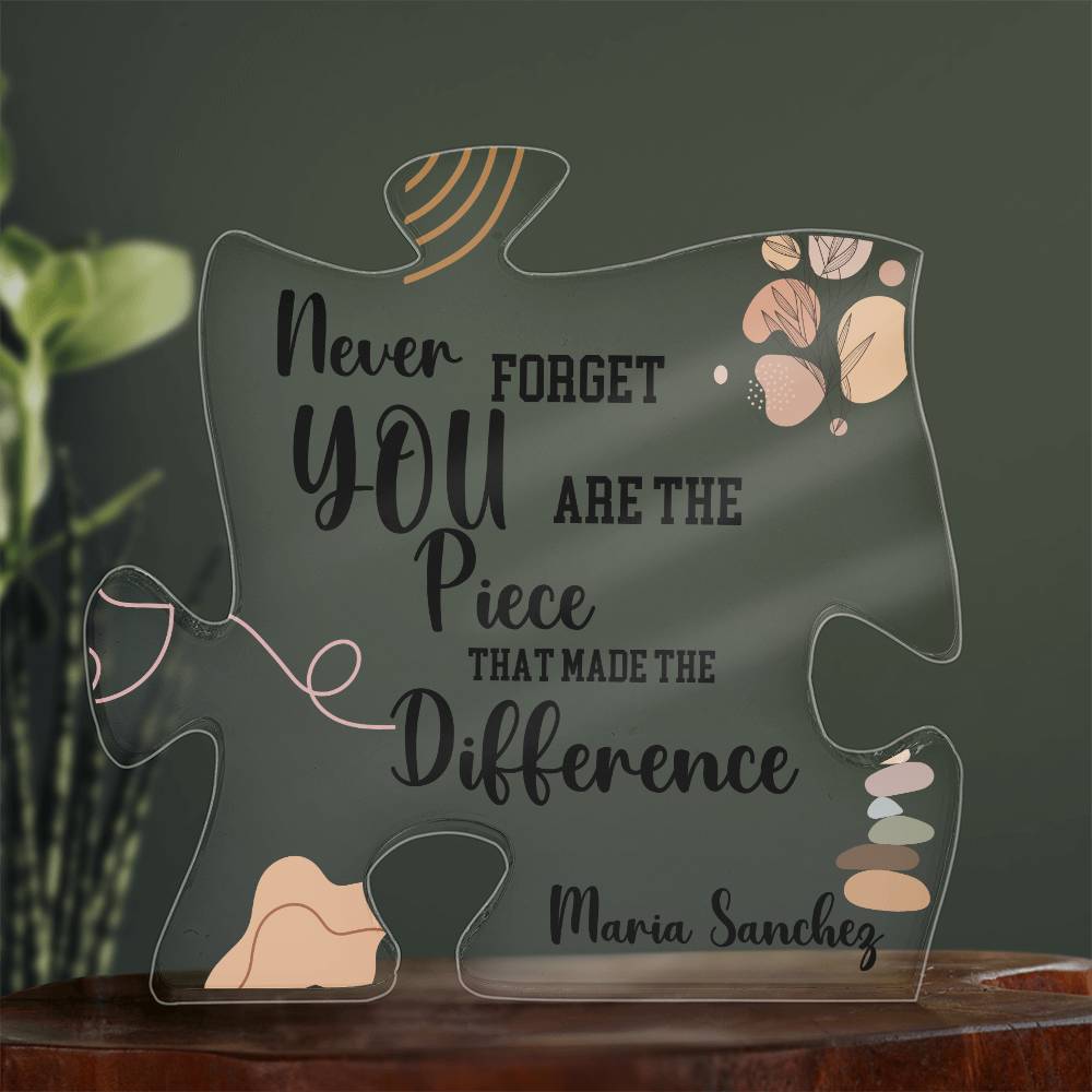 Personalized Retirement Gift 4 - Acrylic Puzzle Plaque
