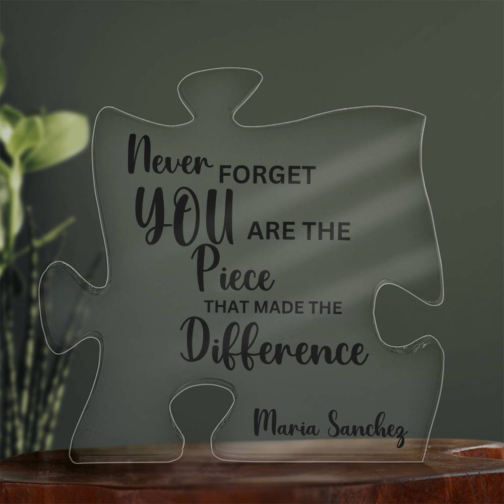 Personalized Retirement Gift 2 - Acrylic Puzzle Plaque