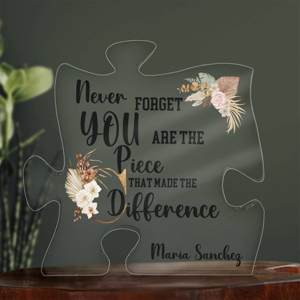 Personalized Retirement Gift 3 - Acrylic Puzzle Plaque
