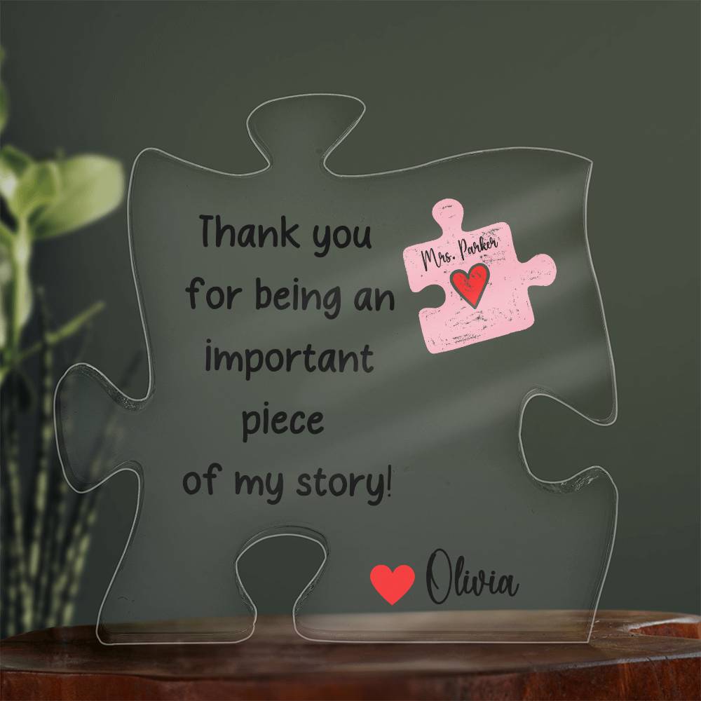 Teacher Acrylic Puzzle Plaque 2