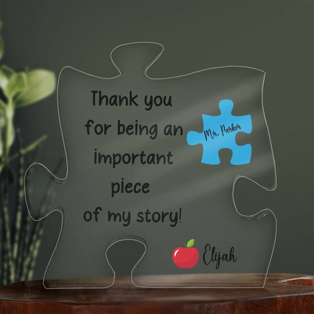 Teacher Acrylic Puzzle Plaque 3