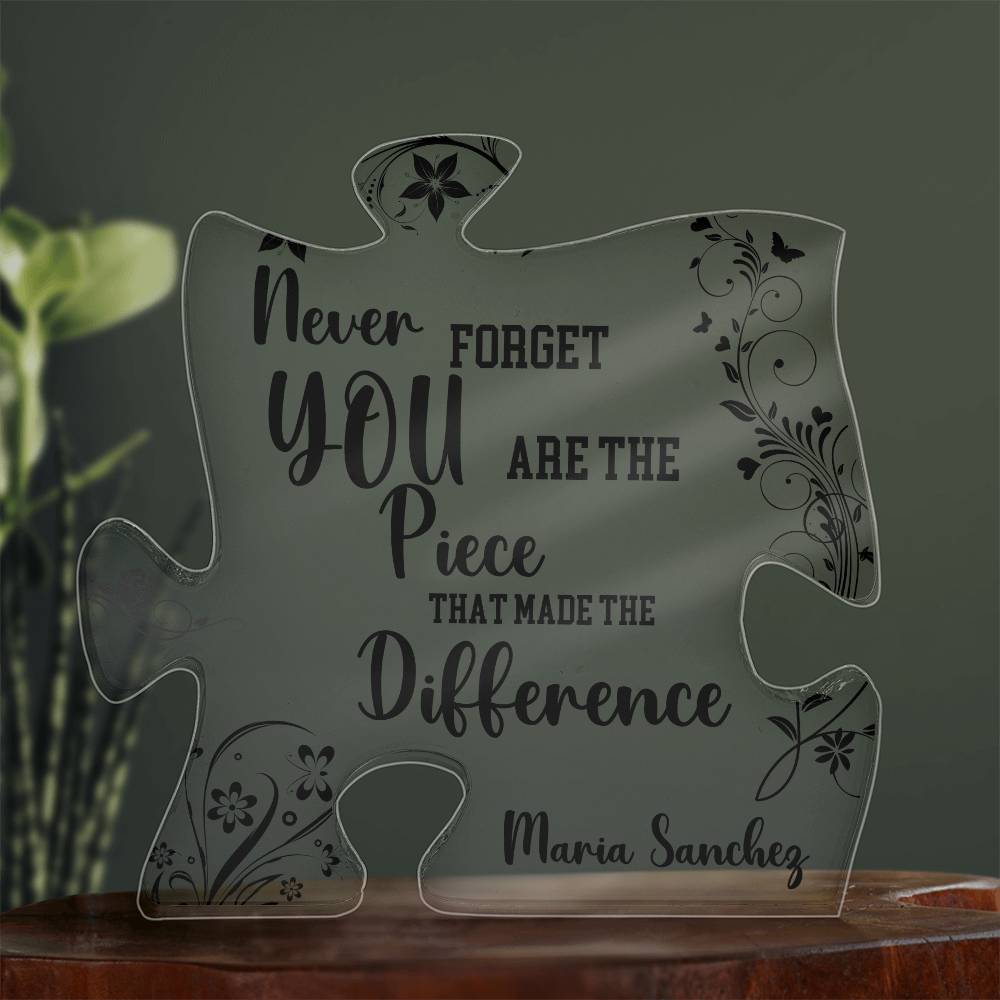 Personalized Retirement Gift 5 - Acrylic Puzzle Plaque
