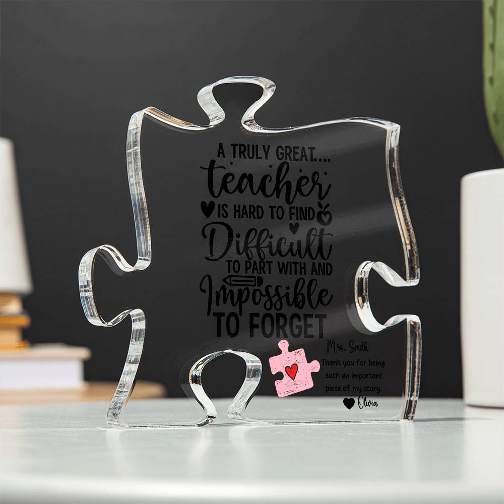 Teacher Acrylic Puzzle Plaque 4
