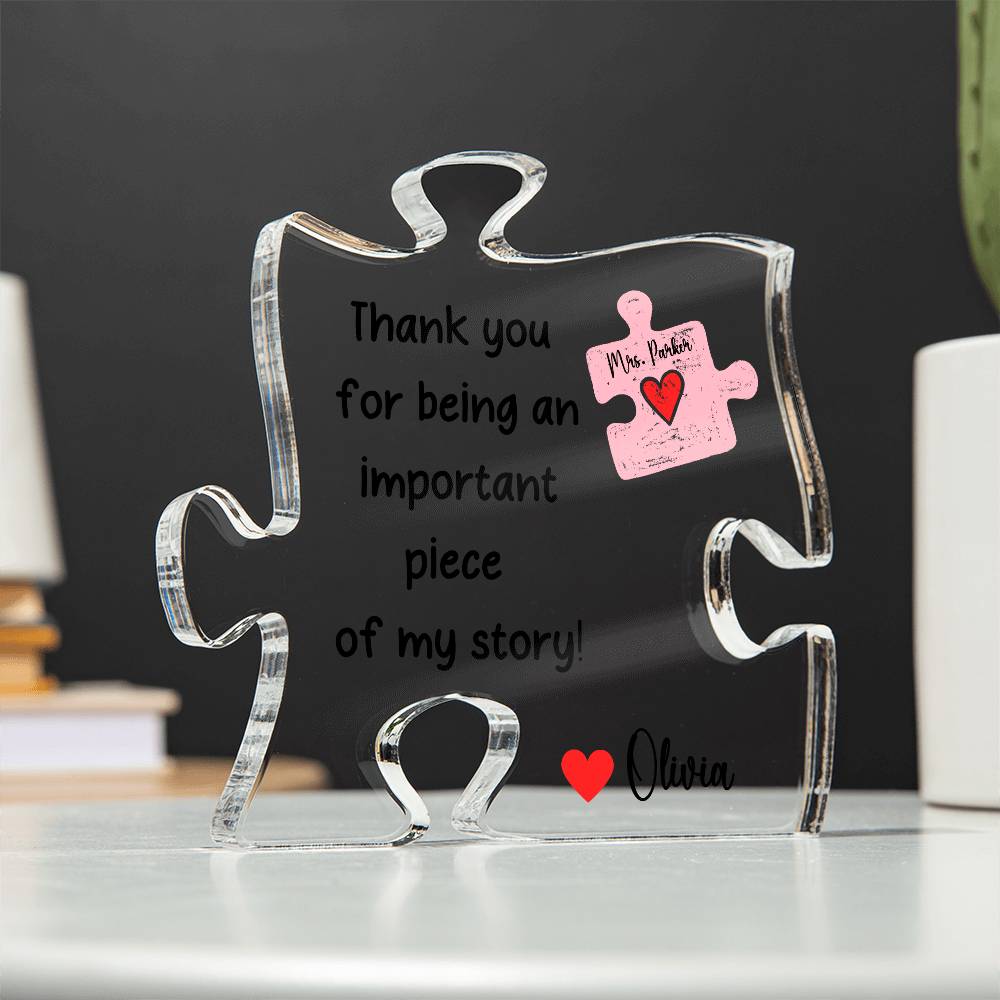 Teacher Acrylic Puzzle Plaque 2