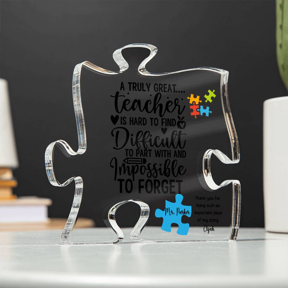 Teacher Acrylic Puzzle Plaque 5