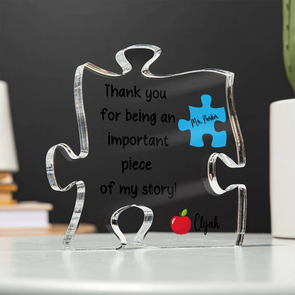 Teacher Acrylic Puzzle Plaque 3