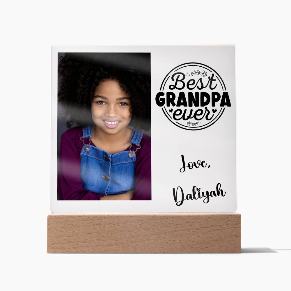 Best Grandpa Ever 3 - Acrylic Square Plaque