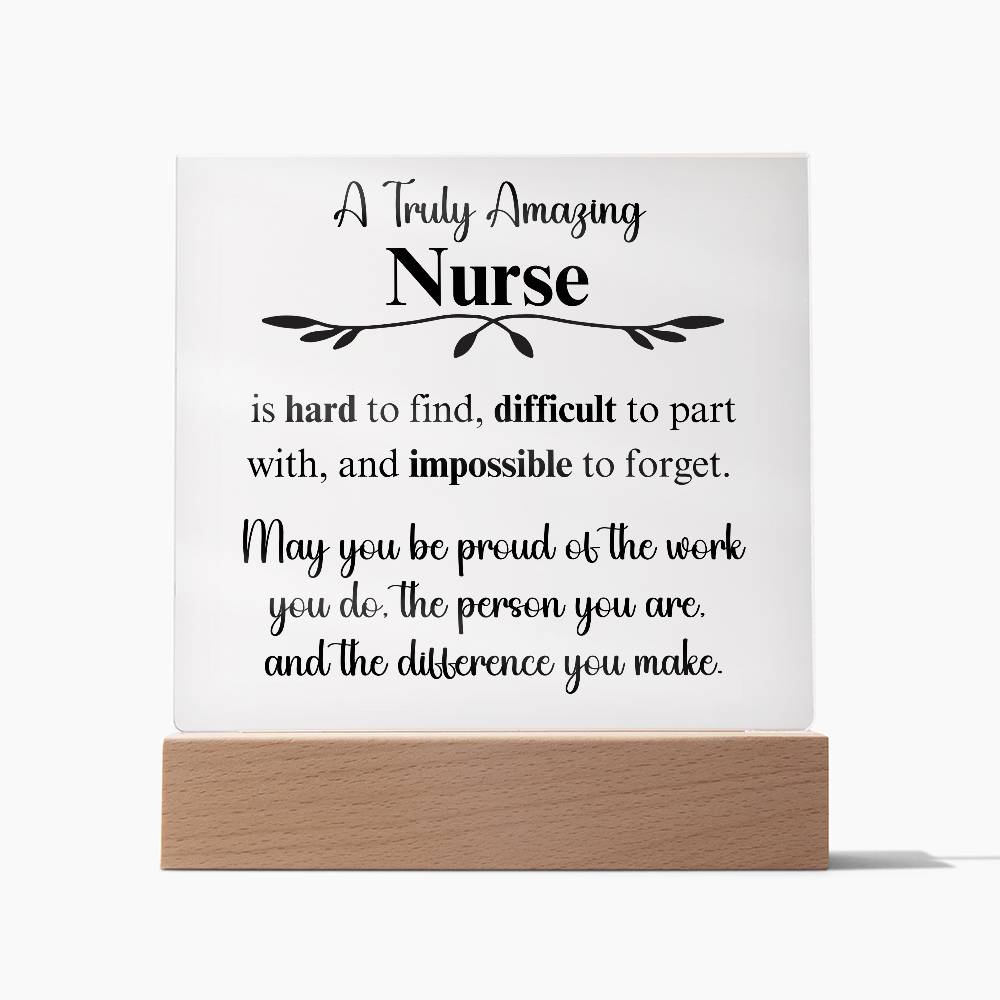 Personalized Nurse Gift - Acrylic Square Plaque