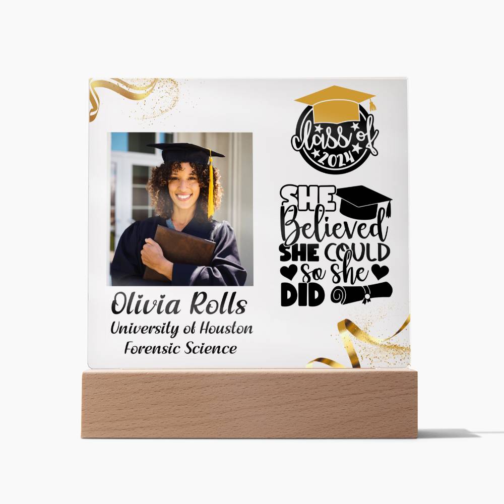 Custom Graduation Gift - Acrylic Square Plaque 10