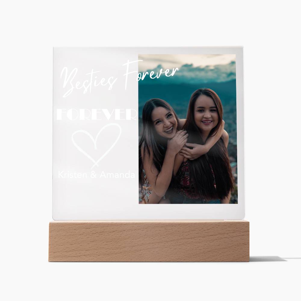 Best Friends Forever 3 - Acrylic Square Plaque (white)