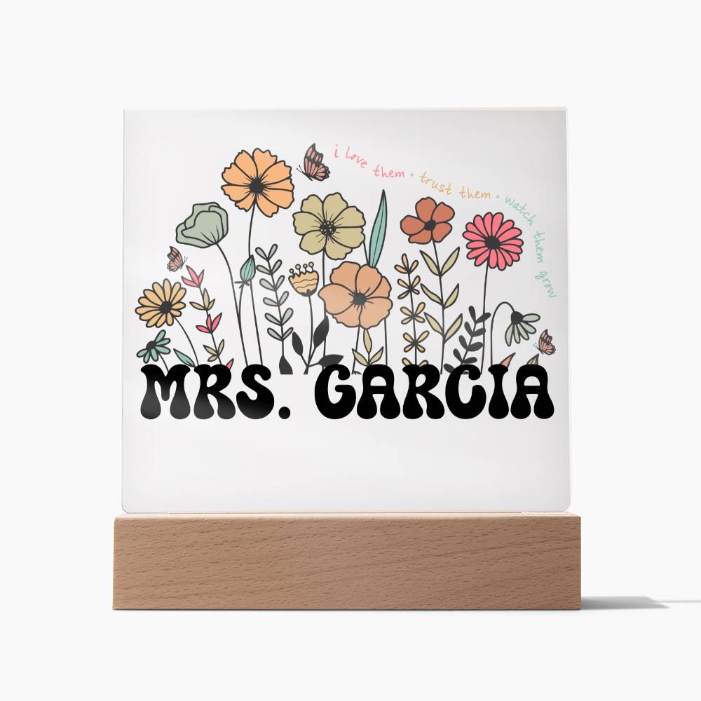 Teacher Square Acrylic Plaque 6
